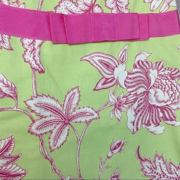 MOLLY B. Mini Skirt Size 2  Pink/ Green French Toile Preppy Chic - Picture 3 of 6